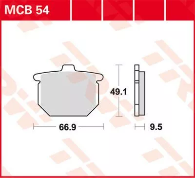 Plăcuțe frână organice TRW MCB54
