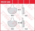 Plăcuțe frână ceramice TRW MCB548