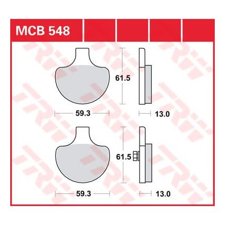 Trw Placute Frana Mcb548 Mcb548