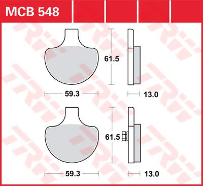 Plăcuțe frână ceramice TRW MCB548
