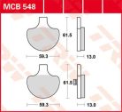 Plăcuțe frână ceramice TRW MCB548