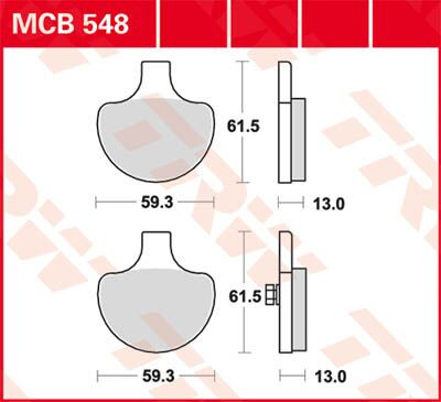 Plăcuțe frână ceramice TRW MCB548