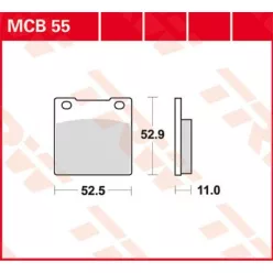Plăcuțe frână organice TRW MCB55