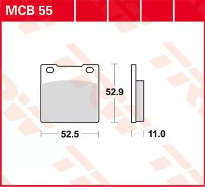 Plăcuțe frână organice TRW MCB55