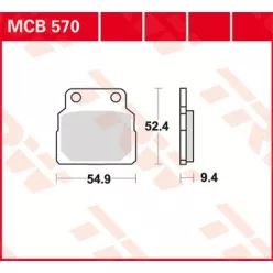 Plăcuțe frână organice TRW MCB570