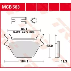 Plăcuțe frână organice TRW MCB583