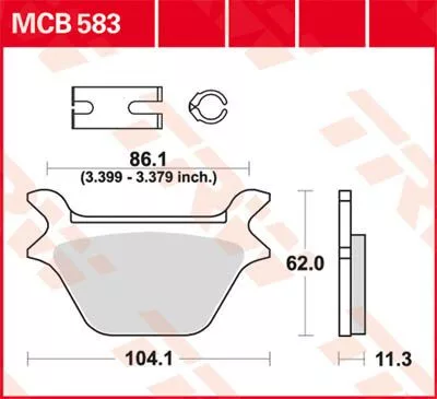 Plăcuțe frână organice TRW MCB583