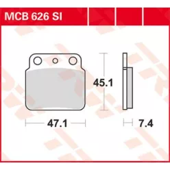 Plăcuțe frână ceramice TRW MCB626SI
