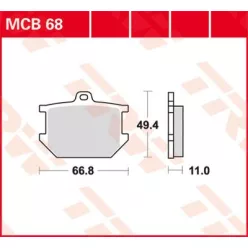 Plăcuțe frână organice TRW MCB68