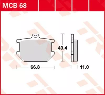 Plăcuțe frână organice TRW MCB68