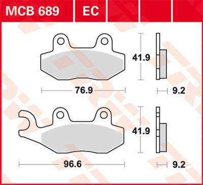 Placute frana TRW Organic MCB689