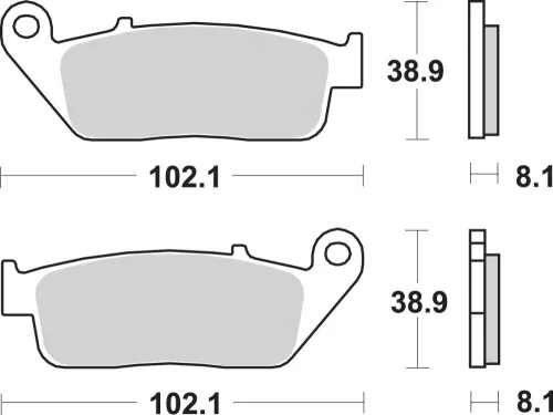 Plăcuțe frână ceramice SBS 627HS