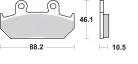 Plăcuțe frână ceramice SBS 647HS