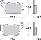 Sbs Placute Frana Sint Rear 675Ls