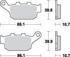 Sbs Placute Frana Sint Rear 614Ls