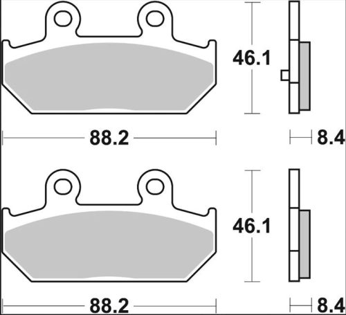 Plăcuțe frână Brembo carbon-ceramice CC spate 07058
