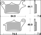 Plăcuțe frână Brembo carbon-ceramice CC față 07KA30CC