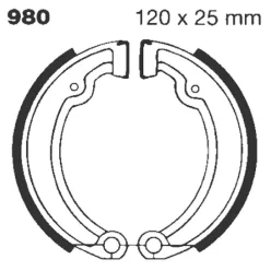 Saboți frână EBC 980