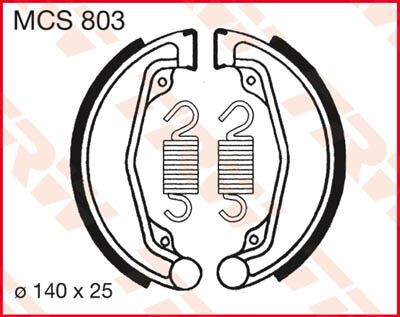 Trw Brake Shoes Mcs803 Mcs803