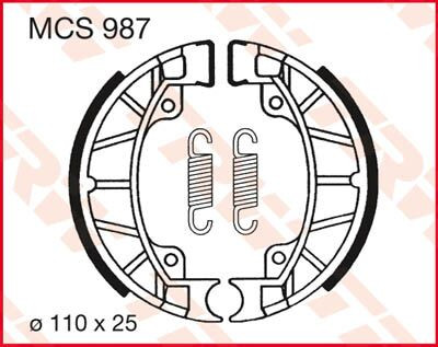 Trw Brake Shoes Mcs987 Mcs987