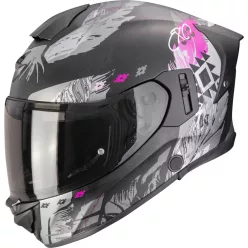 Casca integrala SCORPION EXO-530 AIR HADJI Negru mat/Roz