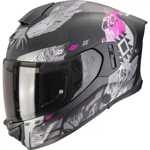Casca integrala SCORPION EXO-530 AIR HADJI Negru mat/Roz