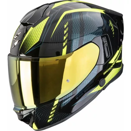 Casca Scorpion EXO-530 AIR Theras Negru Galben Fluo