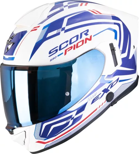 Casca Scorpion EXO-530 AIR Slope Alb Albastru Rosu