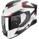 Casca Scorpion EXO-530 AIR CLIP Alb Negru Rosu