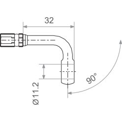 Racord furtun frână TRW MV11D90S