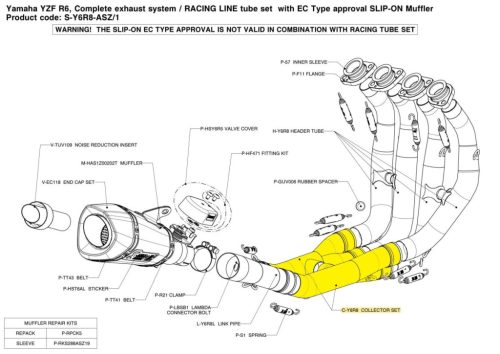 COLLECTOR SS YZF-R6 09 AKRAPOVIC C-Y6R8