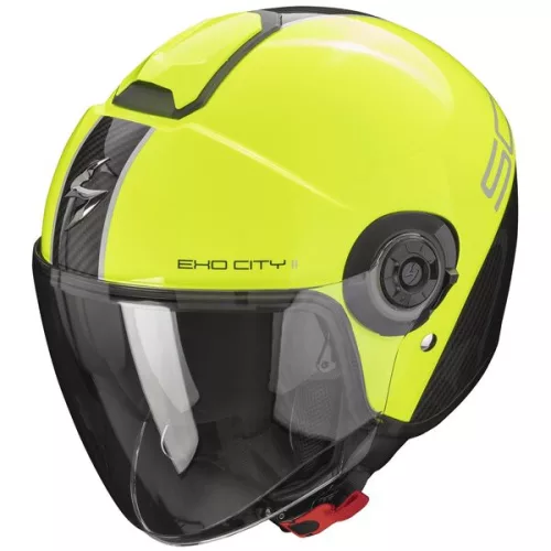 Casca Scorpion EXO CITY II Carbo Galben Fluo Negru