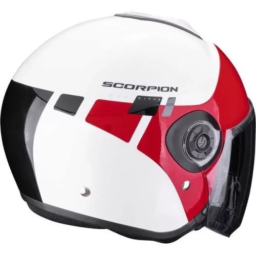 Casca Scorpion EXO CITY II MALL Alb Rosu