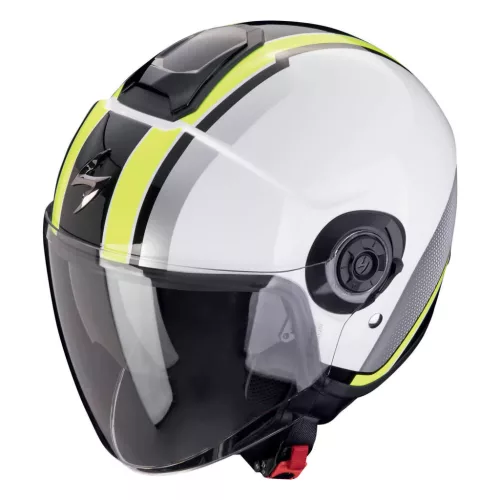 Casca Scorpion EXO CITY II VEL Alb Galben Fluo