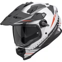 Casca Scorpion ADF-9000 AIR FEAT Alb Mat Negru Rosu