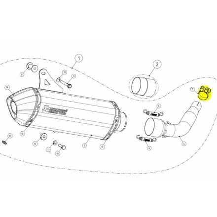 Akrapovic Clamp Muffler X-City 250 P-R51