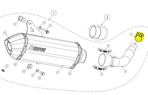 Akrapovic Clamp Muffler X-City 250 P-R51