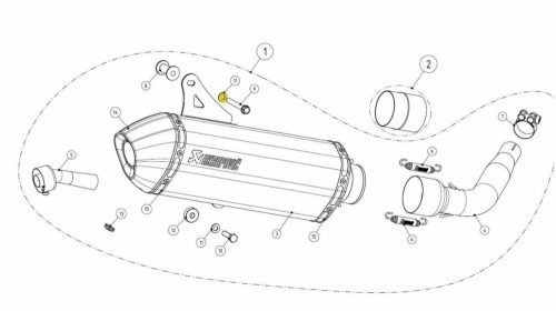 Akrapovic Akra Washer P-Dr4 P-Dr4