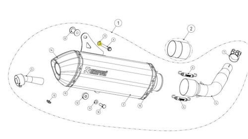 AKRA WASHER P-DR4 AKRAPOVIC P-DR4