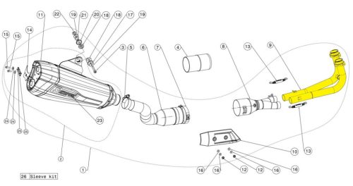 HEADER SET SS AKRAPOVIC H-Y5R1