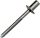 RIVET SS D4 8x8 CLEAR AKRAPOVIC P-BR6