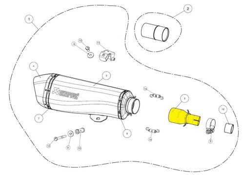 LINK PIPE SS AKRAPOVIC L-PI5SO1
