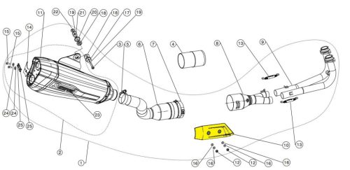 HEAT SHIELD SS AKRAPOVIC P-HSYA14