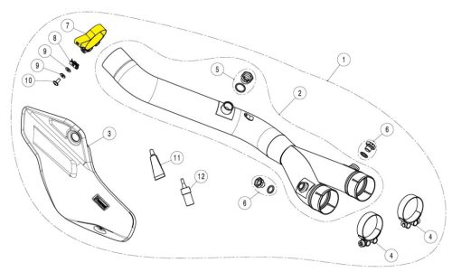 CLAMP SS AKRAPOVIC P-R186