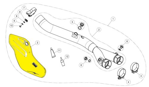 Akrapovic Heat Shield Ca P-Hsy10L3