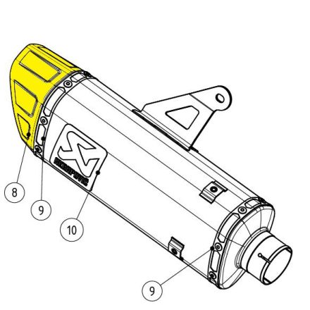 Akrapovic End Cap Ti V-Ec398