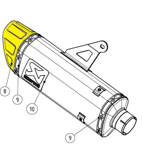 END CAP TI AKRAPOVIC V-EC398
