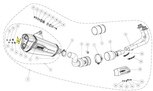 BRACKET AKRAPOVIC P-X189