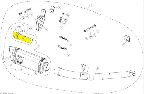 NOISE INSERT AKRAPOVIC V-TUV251