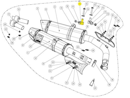 DISTANCE RING AL AKRAPOVIC P-DR71